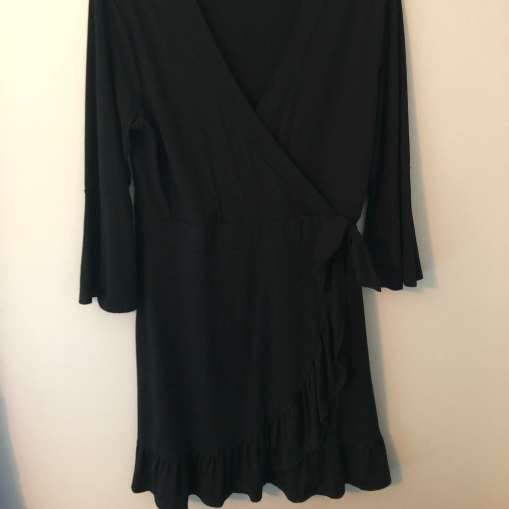 Women’s black wrap dress